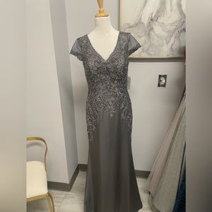 MGNY formal grey gown